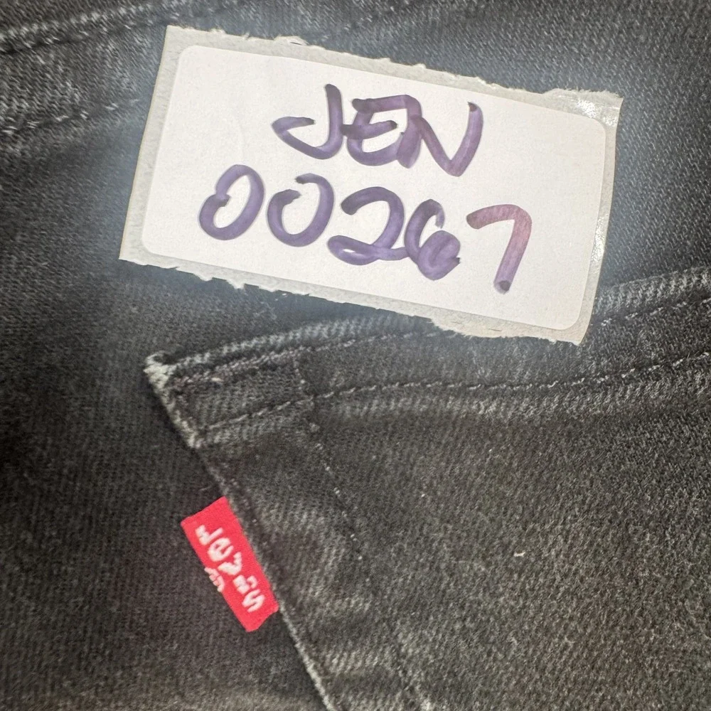 Levi's 511 Slim Denim Shorts W32 Black Frayed Raw Hem Distressed